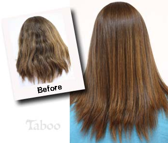 hair straightening process