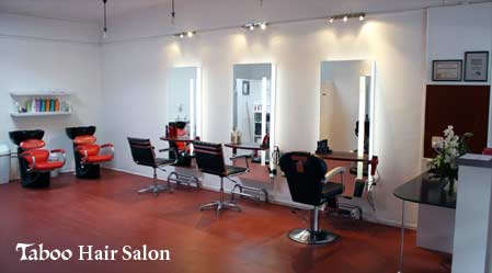 Inside view at Taboo Hair Salon in Karori Wellington